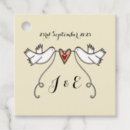 Persoonlijke Witte Doves Weddenschap voor Labels