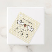 Persoonlijke Witte Doves Weddenschap voor Labels (In situ)