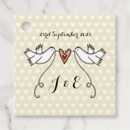 Persoonlijke Witte Doves Weddenschap voor Labels