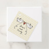 Persoonlijke Witte Doves Weddenschap voor Labels (In situ)