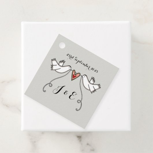 Persoonlijke Witte Doves Weddenschap voor Labels (In situ)