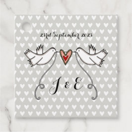 Persoonlijke Witte Doves Weddenschap voor Labels