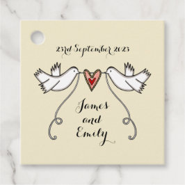 Persoonlijke Witte Doves Weddenschap voor Labels