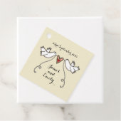 Persoonlijke Witte Doves Weddenschap voor Labels (In situ)