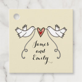 Persoonlijke Witte Doves Weddenschap voor Labels