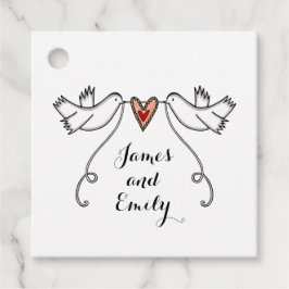 Persoonlijke Witte Doves Weddenschap voor Labels