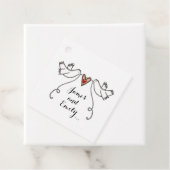 Persoonlijke Witte Doves Weddenschap voor Labels (In situ)