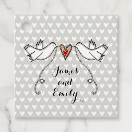 Persoonlijke Witte Doves Weddenschap voor Labels