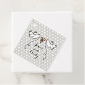 Persoonlijke Witte Doves Weddenschap voor Labels (In situ)