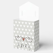 Persoonlijke Witte Doves Wedding Favor Box Bedankdoosjes (Geopend)