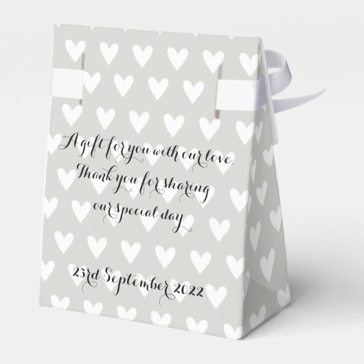 Persoonlijke Witte Doves Wedding Favor Box Bedankdoosjes (Achterkant)