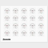 Persoonlijke witte doves Wedding Sticker Labels (Vel)