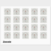Persoonlijke witte doves Wedding Sticker Labels (Vel)