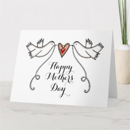 Persoonlijke Witte Duiven Moederdagkaart Kaart