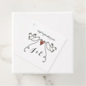 Persoonlijke witte duiven trouwcadeautags bedankjes labels (In situ)