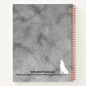 Persoonlijke witte eenhoorn bloem portret notitieboek (Achterkant)