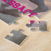 Persoonlijke Witte Eenhoorn Wolken Legpuzzel (Zijkant)
