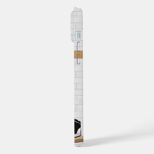 Persoonlijke Witte en Blauwe Basketball Jersey iPhone Hoesje (Linkerkant)