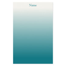 Persoonlijke witte en turquoise ombre