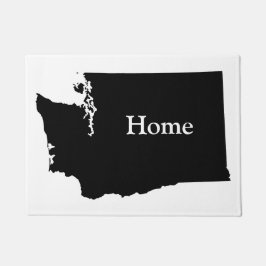 Persoonlijke witte en zwarte Washington Deurmat