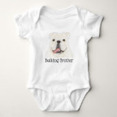 Persoonlijke witte Engelse Bulldog Hond Romper (Voorkant)