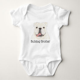 Persoonlijke witte Engelse Bulldog Hond Romper