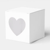 Persoonlijke witte favor-dozen – Hart 2x2x2 stijl Bedankdoosjes (Voorkant Zijde)