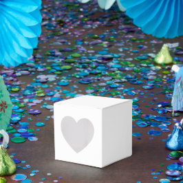 Persoonlijke witte favorietendozen – Hart 2x2x2 st Bedankdoosjes