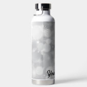 Persoonlijke Witte Glitters Waterfles (Rechts)