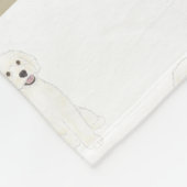 Persoonlijke Witte Gouden Doodle Hond Fleece Deken (Hoek)