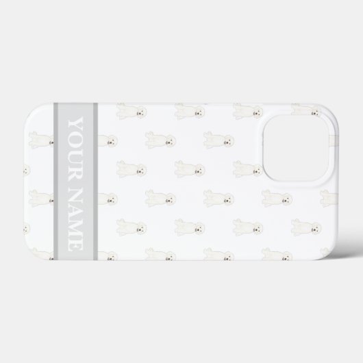 Persoonlijke witte gouden hond Case-Mate iPhone case (Achterkant (horizontaal))