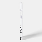 Persoonlijke witte joumloge muzieknotities op zwar Case-Mate iPhone case (Achterkant / Links)