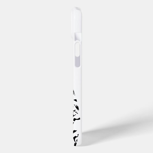 Persoonlijke witte joumloge muzieknotities op zwar Case-Mate iPhone case (Achterkant / Links)