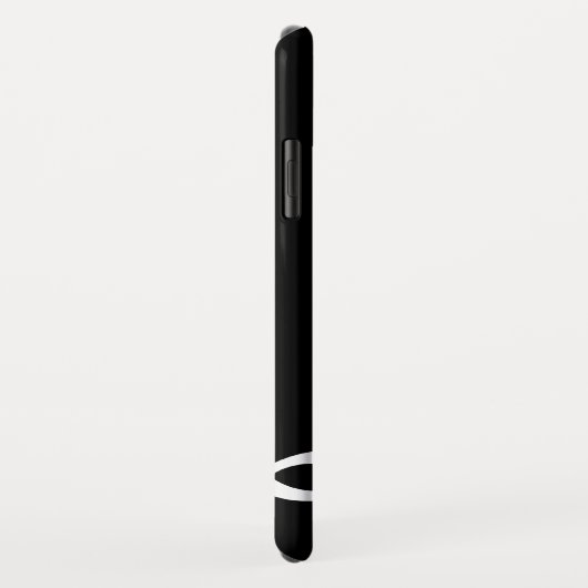 Persoonlijke witte joumloge muzieknotities op zwar Case-Mate iPhone case (Achterkant/rechts)