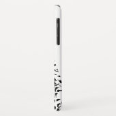 Persoonlijke witte joumloge muzieknotities op zwar Case-Mate iPhone case (Achterkant/links)