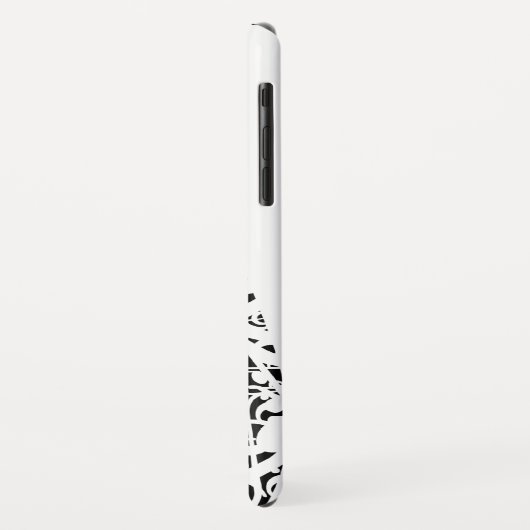 Persoonlijke witte joumloge muzieknotities op zwar Case-Mate iPhone case (Achterkant/links)