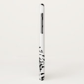 Persoonlijke witte joumloge muzieknotities op zwar Case-Mate iPhone case (Achterkant/links)