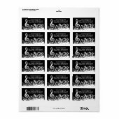 Persoonlijke witte joumloge muzieknotities op zwar etiket (Full Sheet)