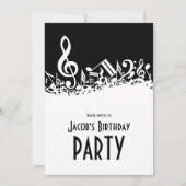 Persoonlijke witte joumloge muzieknotities op zwar kaart (Voorkant)