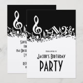Persoonlijke witte joumloge muzieknotities op zwar kaart (Voorkant / Achterkant)