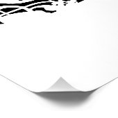 Persoonlijke witte joumloge muzieknotities op zwar perfect poster (Hoek)