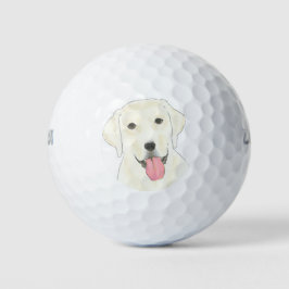 Persoonlijke witte labrador golfballen