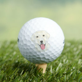 Persoonlijke witte labrador golfballen