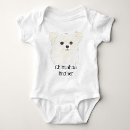 Persoonlijke witte langharige Chihuahua-hond Romper