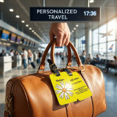 Persoonlijke Witte Madeliefjes Bagage Tag Bagagelabel