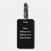 Persoonlijke witte Maltese puppy Dog Bagagelabel (Achterkant verticaal)