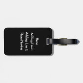 Persoonlijke witte Maltese puppy Dog Bagagelabel (Achterkant horizontaal)