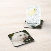 Persoonlijke witte Maltese puppy Dog Bier Onderzetter (Rechterzijde)