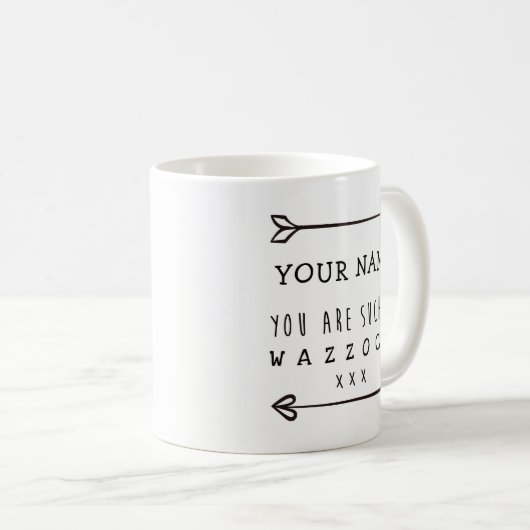Persoonlijke witte Mok - Wazzock - Funny Mug (Voorkant rechts)