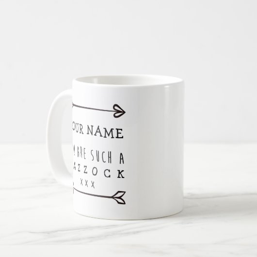 Persoonlijke witte Mok - Wazzock - Funny Mug (Voorkant links)